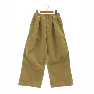 24SS chino tuck パンツ チノパン ワイドパンツ 38 ベージュ /DF OS