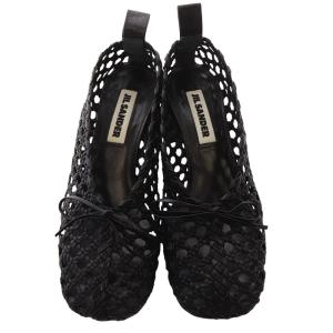 JIL SANDER リボン メッシュデザイン パンプス 35 ブラック JS36066A
