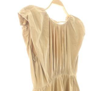 CLANE 22SS ブロードショルダーワンピース BROAD SHOULDER ONE PIECE ロング丈 マキシ丈