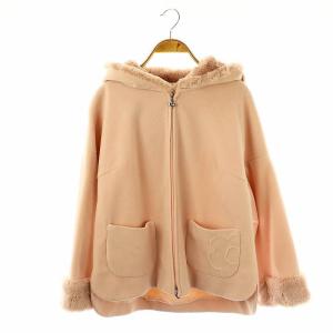 ジップコート フリースジャケット パーカー フーディ 40 スモークピンク /ES OS