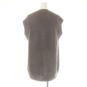 SPORT MAX ラメニットベスト プルオーバー L グレー シルバー色 /MI OS