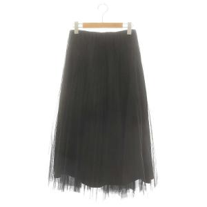 24AW ラメプリーツ スカート 36 黒 /MI OS
