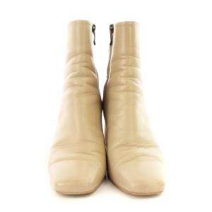 DIANA ショートブーツ ブーティ チャンキーヒール 23cm ベージュ U66248 /MM OF