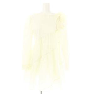 ハネ モリHANAE MORI 24SS アシンメトリーフラワーチュニック 長袖 プルオーバー コットン