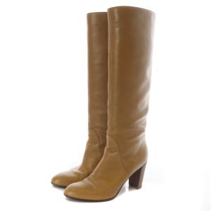 Sergio Rossi レザー ロングブーツ ハイヒール 36.5 茶色 ブラウン /SR40