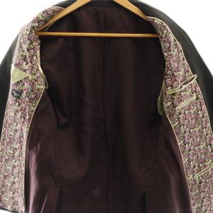 PAUL SMITH ウール シャドーストライプ テーラードジャケット 総裏地 ダークブラウン /MI OS SH