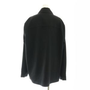 JIL SANDER 24SS CAMICIA ウールギャバジンシャツ 34 ブラック