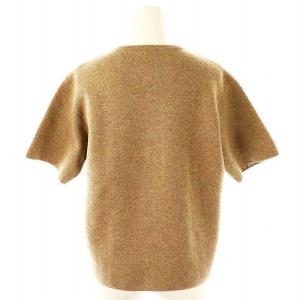 HERMES カシミヤコットンリング装飾ニット 38 モカ