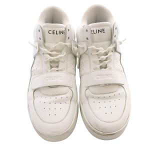 CELINE CT-02 ベルクロ ストラップ ミッドスニーカー 37 ホワイト