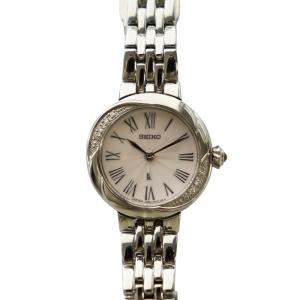 LUKIA Grow 腕時計 クォーツ ローマン文字 ピンク文字盤 シルバーカラー SSWA001