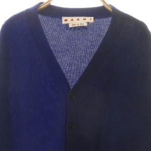MARNI 24SS カラーブロックカーディガン 40 ブルー CDMD0336Q0
