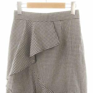 SNIDEL 24年 ラッフルマーメイドティアードスカート ロング丈 マキシ丈 フレア 0 S 黒 ブラック 白 ホワイト