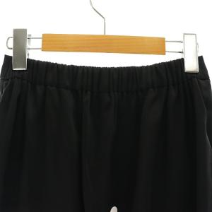 ENFOLD 23SS ミッションサテン ゴムジョッパーズ パンツ テーパード 34 黒 /HK OS