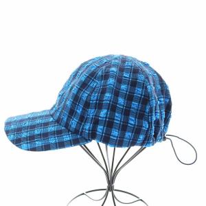 nagonstans ロンハーマン別注 Valkyr Checkerd Cap キャップ 帽子 チェック柄 38 青 ブルー