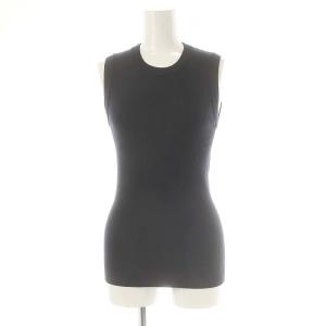 コットンノースリーブリブニットタンクトップ カットソー プルオーバー ネイビー /DO OS