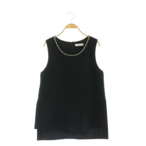 24SS ドライブッチャーブラウス ノースリーブ 38 黒 /HK OS SH