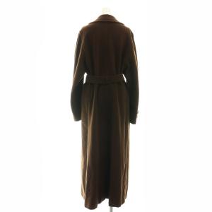 Max Mara ウールアンゴラシルクフードコート ダブル 40 ブラウン