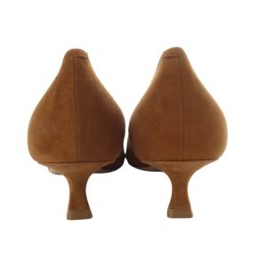 PELLICO SP SQ POINTED 3.5 パンプス ハイヒール スクエアトゥ スエード 38 ブラウン