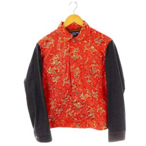 AD2021 22SS JACQUARD DENIM JACKT XS レッド ネイビー