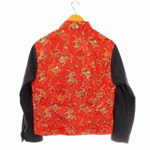 JUNYA WATANABE MAN AD2021 22SS JACQUARD DENIM JACKT XS レッド ネイビー