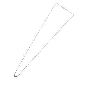 4℃ ハート ネックレス ペンダント K10WG 0.9g シルバーカラー /AQ OS