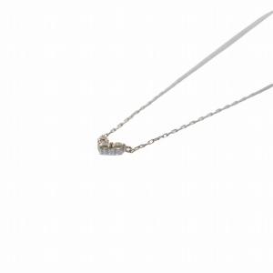 4℃ ハート ネックレス ペンダント K10WG 0.9g シルバーカラー /AQ OS