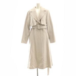 ライトモッサウールトレンチコート ウール ベルト付き S ライトグレー /MI OS