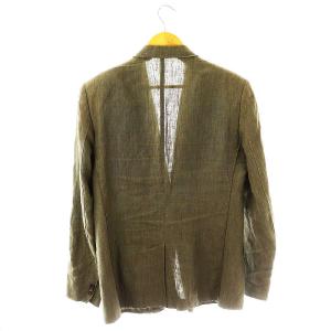 Martin Margiela 14 カットオフリネンジャケット 48 カーキ