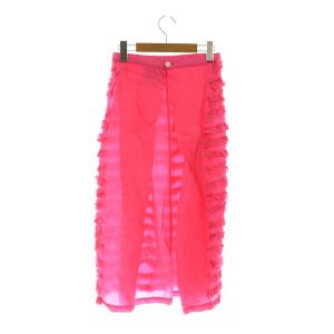 Tao フリルスカート タイト ロング S ピンク