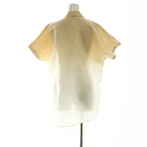 ISSEY MIYAKE シースルー リネン混 半袖 ロングシャツ 2 ベージュ