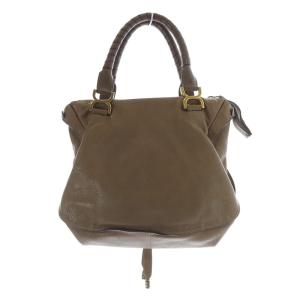 Chloe マーシー レザー ハンドバッグ ブラウン