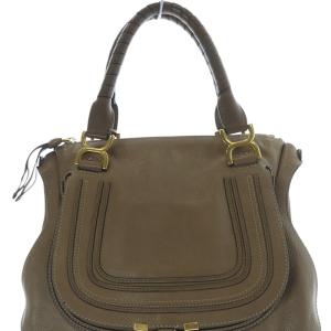 Chloe マーシー レザー ハンドバッグ ブラウン