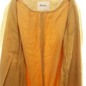 Diagram GRACE CONTINENTAL カラーツイードコート ノーカラーコート 36 イエロー