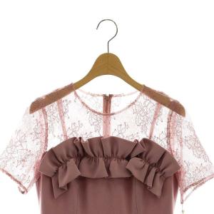 Diagram GRACE CONTINENTAL フリルワイドサロペット オールインワン レース 36 ピンク