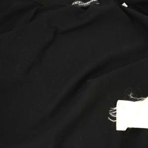 DOLCE&GABBANA ラインストーン ジップアップ ニット セーター ロゴ 黒 ブラック /CX OS