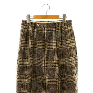 Whim Gazette WhimGazette 23AW ガンクラブパンツ タック テーパード ウール 茶 ブラウン ベージュ /KO OS