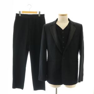 ウール 3ピース セットアップ XXS ブラック