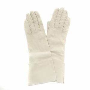 ガラ グローブ GALA GLOVES 手袋 シルク レザー 薄手 7.5 21cm 白 ホワイト  /AS