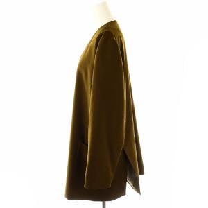 FLORENT ノーカラージャケット ウール混 1 茶 /MI OS