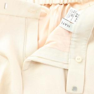ANAYI 23SS ライトスラブフレアクロップドパンツ ストレート 36 ピンク