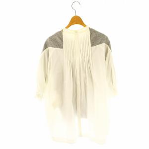 sacai SCW-014 ニット 切替 カットソー シャツ 五分袖 2 グレー ホワイト /ES OS
