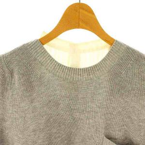 sacai SCW-014 ニット 切替 カットソー シャツ 五分袖 2 グレー ホワイト /ES OS