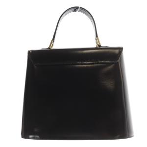 YVES SAINT LAURENT ワンハンドル レザー ハンドバッグ ブラック