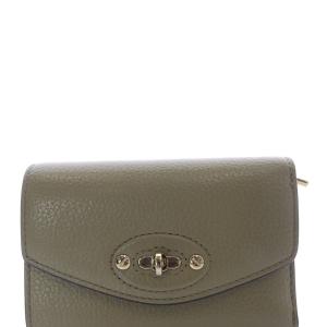 Mulberry ダーリー ターンロック 三つ折り 財布 レザー カーキ 緑 /SR11