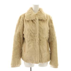 ファージャケット ゴート ステンカラー 38 ベージュ /DF OS