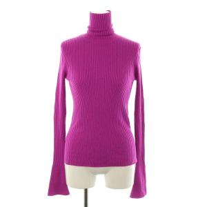 23SS リブハイネックニット プルオーバー 長袖 M ピンクパープル /DF OS