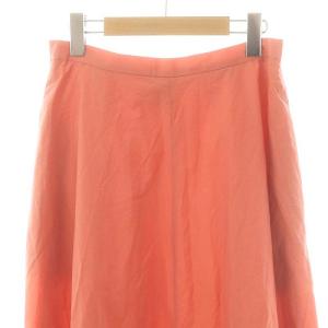 Theory 24SS ソフトローン Soft Lawn HW Full CRCL PO ミドルスカート フレア コットン S オレンジ