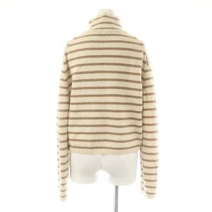 Theory 23AW CLEAN COTTONCASH CROPPED ST PO ボーダーハイネックニット セーター カシミヤ混 S