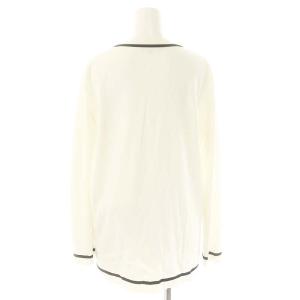 Theory コンパクトコントラストカーディ COMPACT CONTRAST CARDI カーディガン 長袖 Vネック S 白 ホワイト