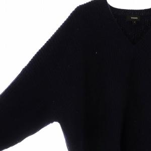 Theory 23AW OS VNECK PO LANA CASH セーター ニット Vネック 長袖 S 紺 /HK